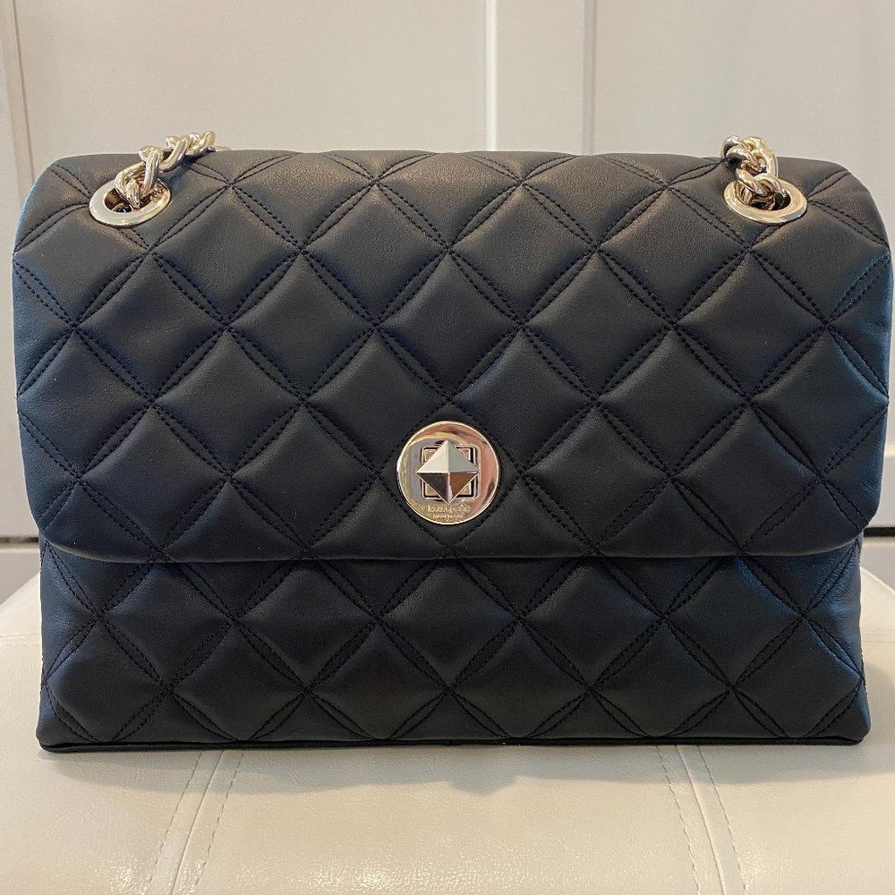 Kate Spade Natalia Medium Flap Shoulder Bag - Black